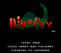 Dino City (USA) Title Screen